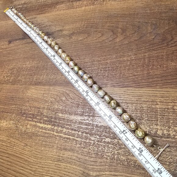 17" Pond Slime Kasumi Pearl Choker Princess Necklace by Freshwater Creations - Picture 7 of 10